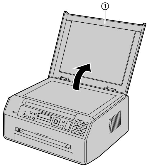 PANASONIC KXMB1500HX - Open the document cover (①). - 1
