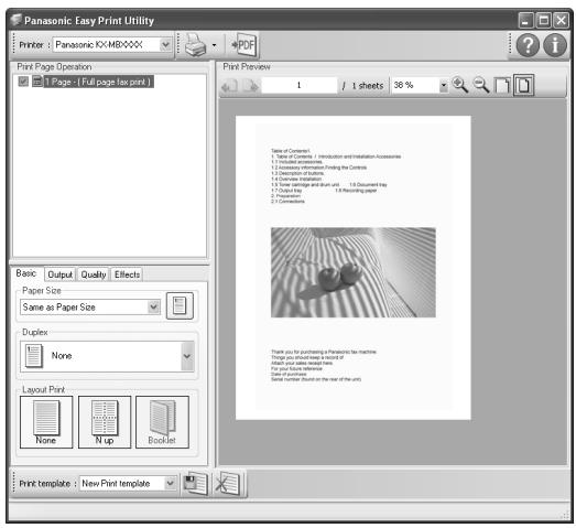 PANASONIC KXMB1500HX - Easy Print Utility - 1