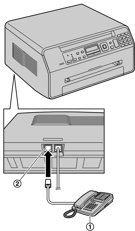 PANASONIC KXMB1500HX - Connect the answering machine (①). - 1