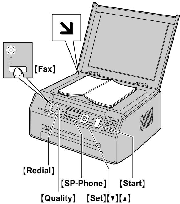 PANASONIC KXMB1500HX - Using the scanner glass - 1