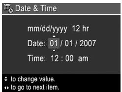 HP PHOTOSMART M637 - Set the date and time - 1