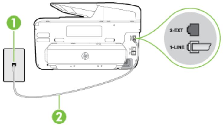 HP OFFICEJET PRO 276DW (CR770A) - Cas D : Télécopieur avec service de sonnerie distincte sur la même ligne - 1