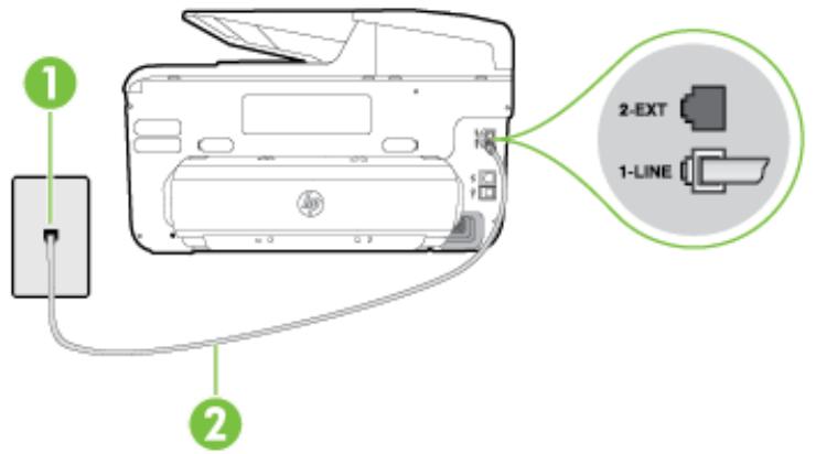 HP OFFICEJET PRO 276DW (CR770A) - Cas F : Ligne vocale et de télécopie partagée avec une messagerie vocale - 2