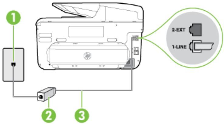HP OFFICEJET PRO 276DW (CR770A) - Cas B : Configuration de l'imprimante avec une ligne ADSL - 2