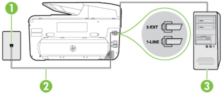 HP OFFICEJET PRO 276DW (CR770A) - Configuration de l'imprimante avec un modem d'ordinateur d'accès distant - 1