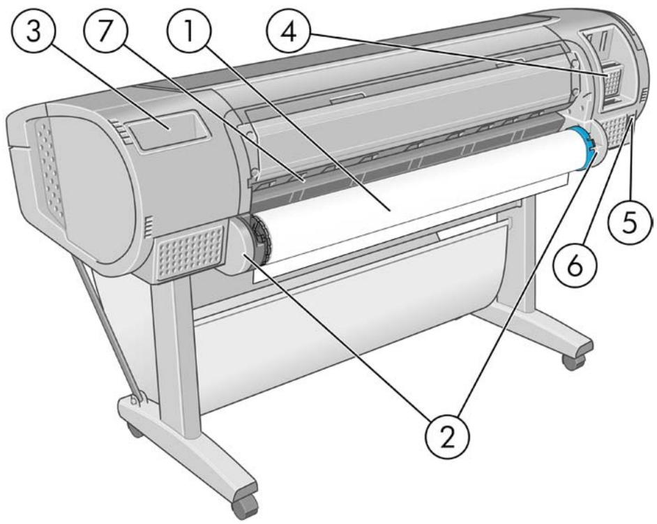 HP DESIGNJET T1100 - Vue arrière - 1