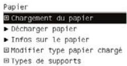 HP DESIGNJET T1100 - Sélectionnez Chargement du papier. - 1