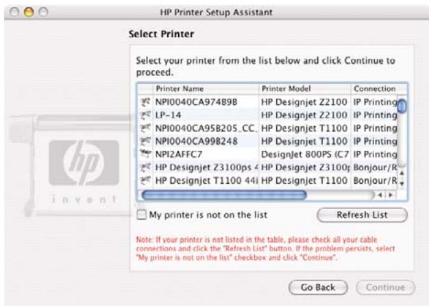 HP DESIGNJET T1100 - Connexion Bonjour/Rendez-vous - 3