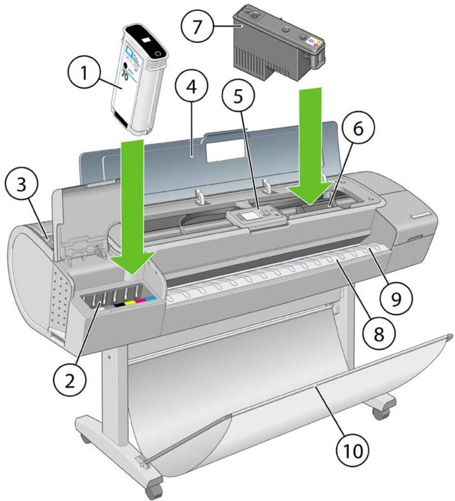 HP DESIGNJET T1100 - Vue avant - 1