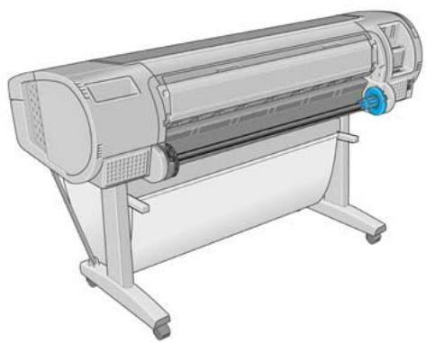 HP DESIGNJET T1100 - Chargement d'un rouleau sur la bobine de 44 pouces - 4