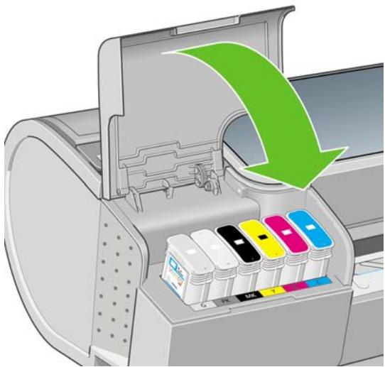 HP DESIGNJET T1100 - Insertion d'une cartouche d'encre - 3