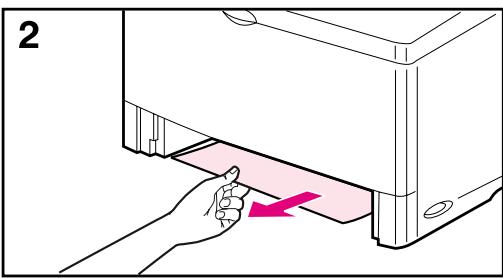 HP DESKJET F4224 ALL-IN-ONE PRINTER - Fjerne fastkjørt papir fra området ved innskuffene - 2