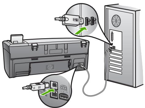 HP PHOTOSMART 2570 - Un X rouge apparaît à l'invite de connexion USB - 1