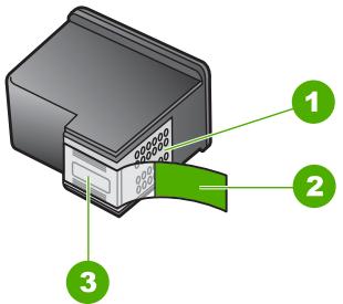 HP PHOTOSMART C4400 ALL-IN-ONE - Solution 2 : Retirez la bande de protection adhésive des cartouches d'impression - 1