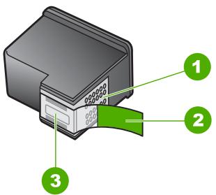 HP PHOTOSMART C4400 ALL-IN-ONE - Solution 2 : Assurez-vous que la bande de protection des cartouches d'impression a été retirée. - 1
