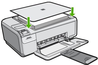 HP PHOTOSMART C4400 ALL-IN-ONE - Pour charger une publication épaisse sur la vitre - 4