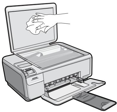 HP PHOTOSMART C4400 ALL-IN-ONE - Pour nettoyer le fond blanc du capot - 1