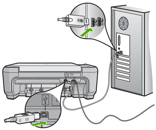 HP PHOTOSMART C4400 ALL-IN-ONE - Vérification de la connexion USB - 1