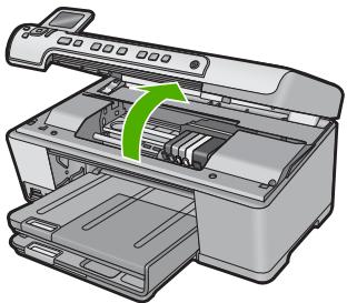 HP PHOTOSMART C5380 - So tauschen Sie die Tintenpatronen aus: - 1