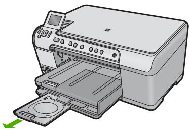 HP PHOTOSMART C5380 - So drucken Sie direkt auf eine CD/DVD: - 1