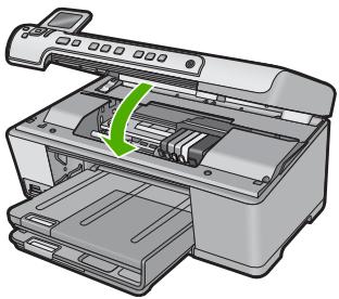 HP PHOTOSMART C5380 - So tauschen Sie die Tintenpatronen aus: - 7