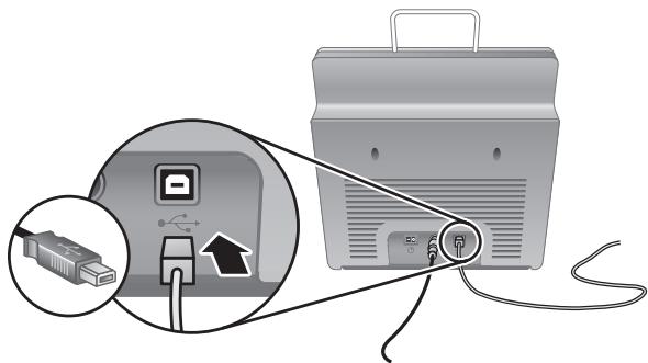 HP SCANJET N6010 - Etape 4. Branchement du câble USB - 2