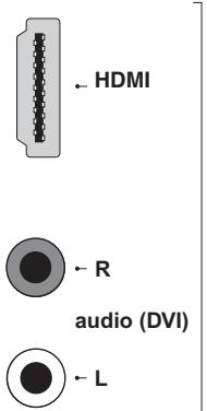 HDMI R audio (DVI) L