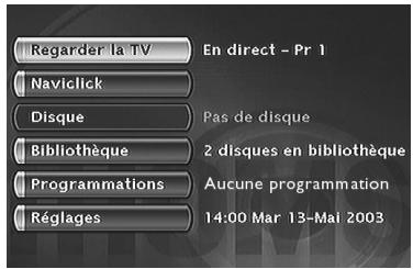 THOMSON DTH8543 - A propos des autres affichages (menus et bandeaux) - 1