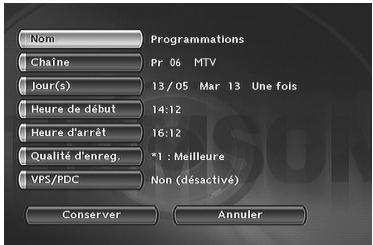 THOMSON DTH8543 - Programmation manuelle - 2