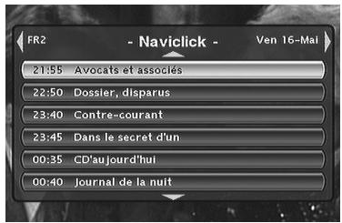THOMSON DTH8543 - Consulter les programmes TV à l'aide de Naviclick - 1