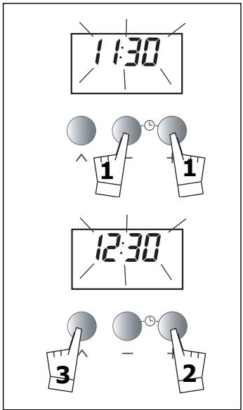 BRANDT FC472XN1 - b) Resetting the clock time - 2