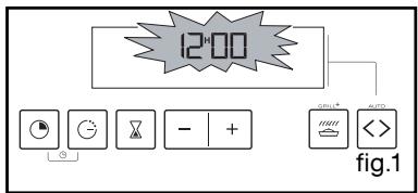BRANDT FP667XS1 - How to set the time. - 1