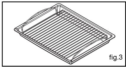 BRANDT FP667XS1 - - Hollow dish fitted with a special barbecue support grid (fig.3) - 1