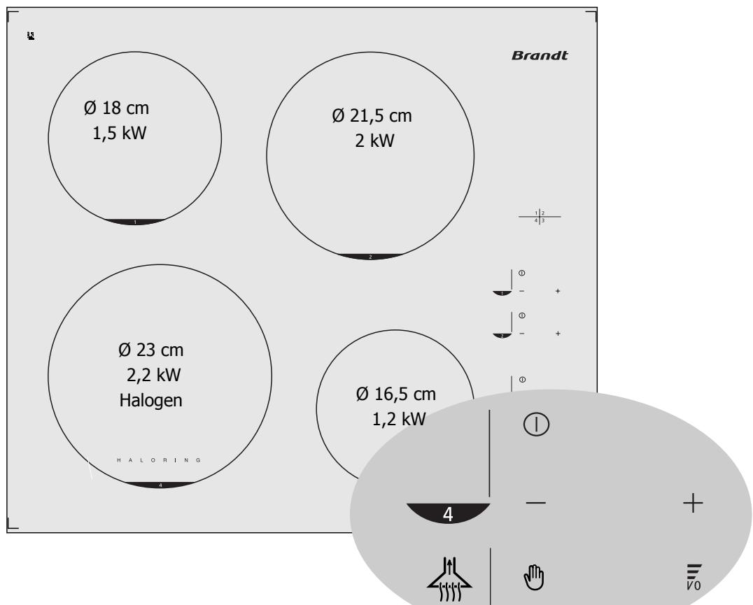 BRANDT TV399XF1 - Using your hob in all simplicity - 1