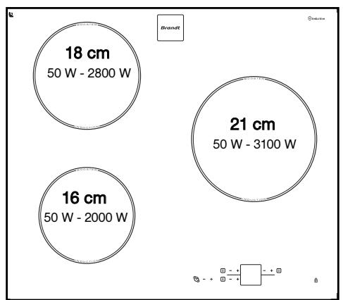 BRANDT TI614BS1 - - DESCRIÇÃO DA PARTE DE CIMA DA PLACA - 2