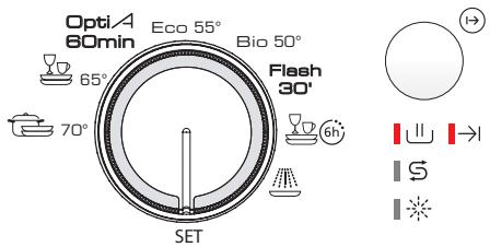 BRANDT DFH705WE1 - - Procédez comme suit au réglage de l'adoucisseur sur le tableau de commande : - 1