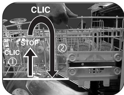 BRANDT VF200JU1 - Plaatsing in de LAGE STAND : - 1