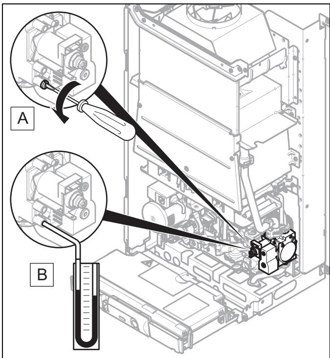 SAUNIER DUVAL THEMAFAST - Contrôle de la pression de raccordement du gaz (pression dynamique du gaz) - 1