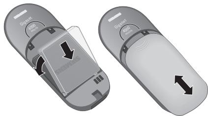 SIEMENS GIGASET 4000 MICRO - Colocar a bateria - 1