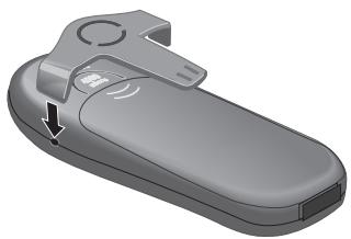 SIEMENS GIGASET 4000 MICRO - Fixar o clip de suporte para cinto - 1