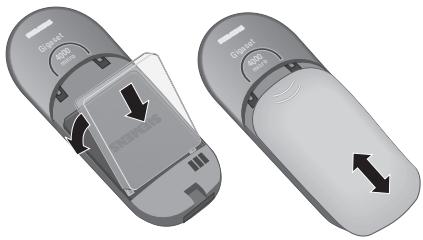 SIEMENS GIGASET 4000 MICRO - Colocar la batería - 1