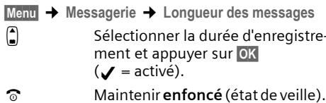 SIEMENS GIGASET C455 - Longueur de l'enregistrement - 1