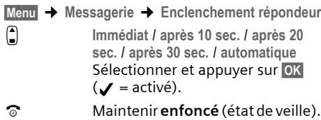 SIEMENS GIGASET C455 - Délai d'enclenchement du répondeur - 1