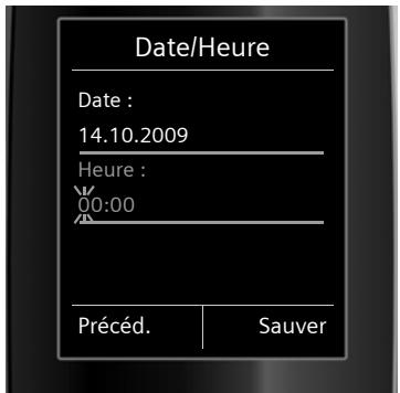 SIEMENS GIGASET C595 - Réglage de la date et de l'heure - 5