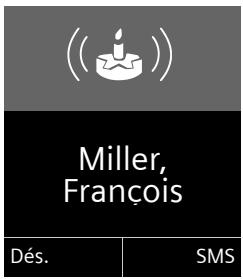 SIEMENS GIGASET C595 - Rappel d'un anniversaire - 1