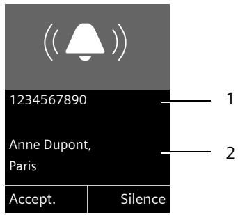 SIEMENS GIGASET C595 - Affichage du numéro et du nom de l'appelant - 1