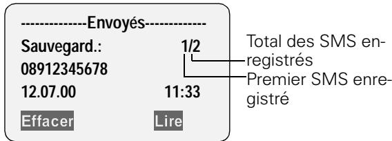SIEMENS GIGASET 4015 COMFORT - Lire, modifier, envoyer ou effacer les SMS sauvegardés - 5