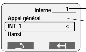 SIEMENS GIGASET 4015 COMFORT - Modifier le numéro interne d'un combiné - 1