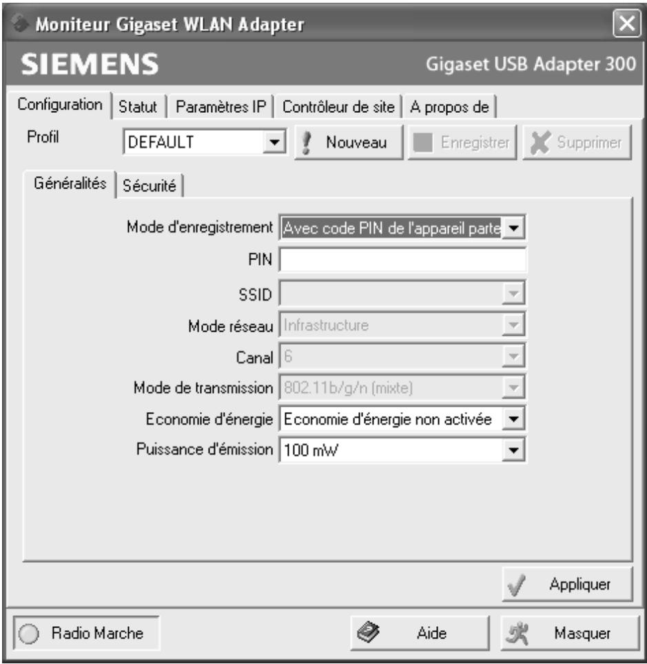 SIEMENS GIGASET USB ADAPTER 300 - Configuration avec WPS - 2