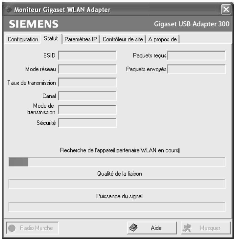 SIEMENS GIGASET USB ADAPTER 300 - Établir la connexion avec le point d'accès - 1